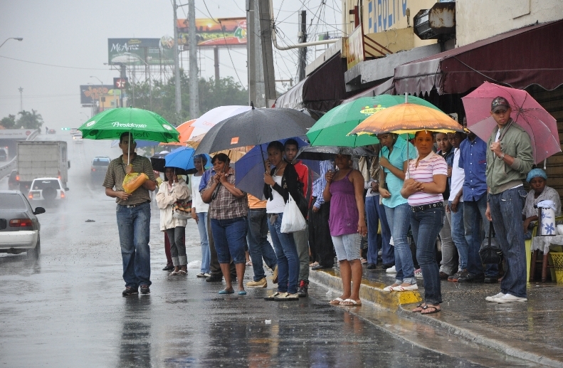 Un sábado lluvioso en gran parte de la República Dominicana