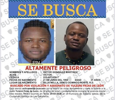 PN persigue hombre acusado de violar, matar y quemar a mujer
